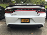 White Dodge Charger with Stealth Plates. License plate cover by 510 Auto Group