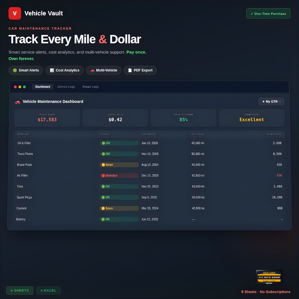 VehicleVault - Car Maintenance Tracker