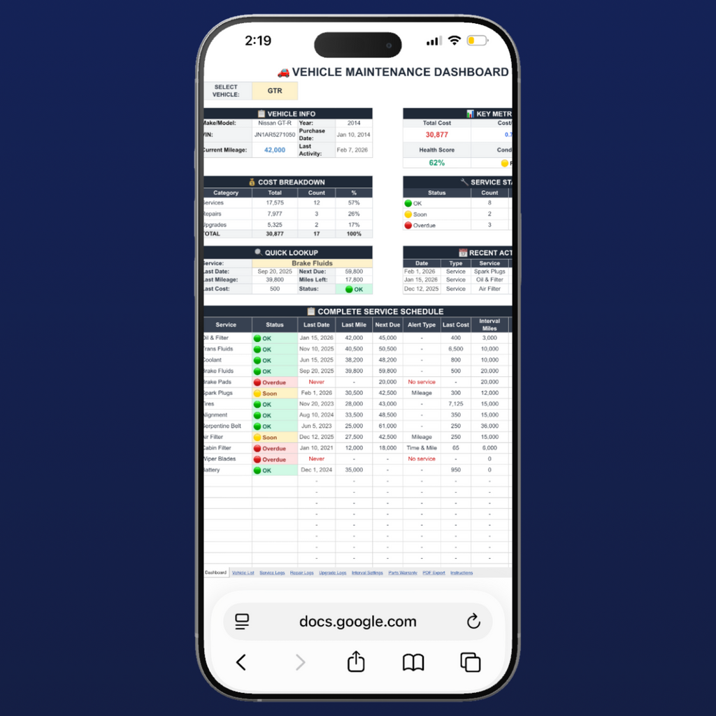 VehicleVault - Car Maintenance Tracker