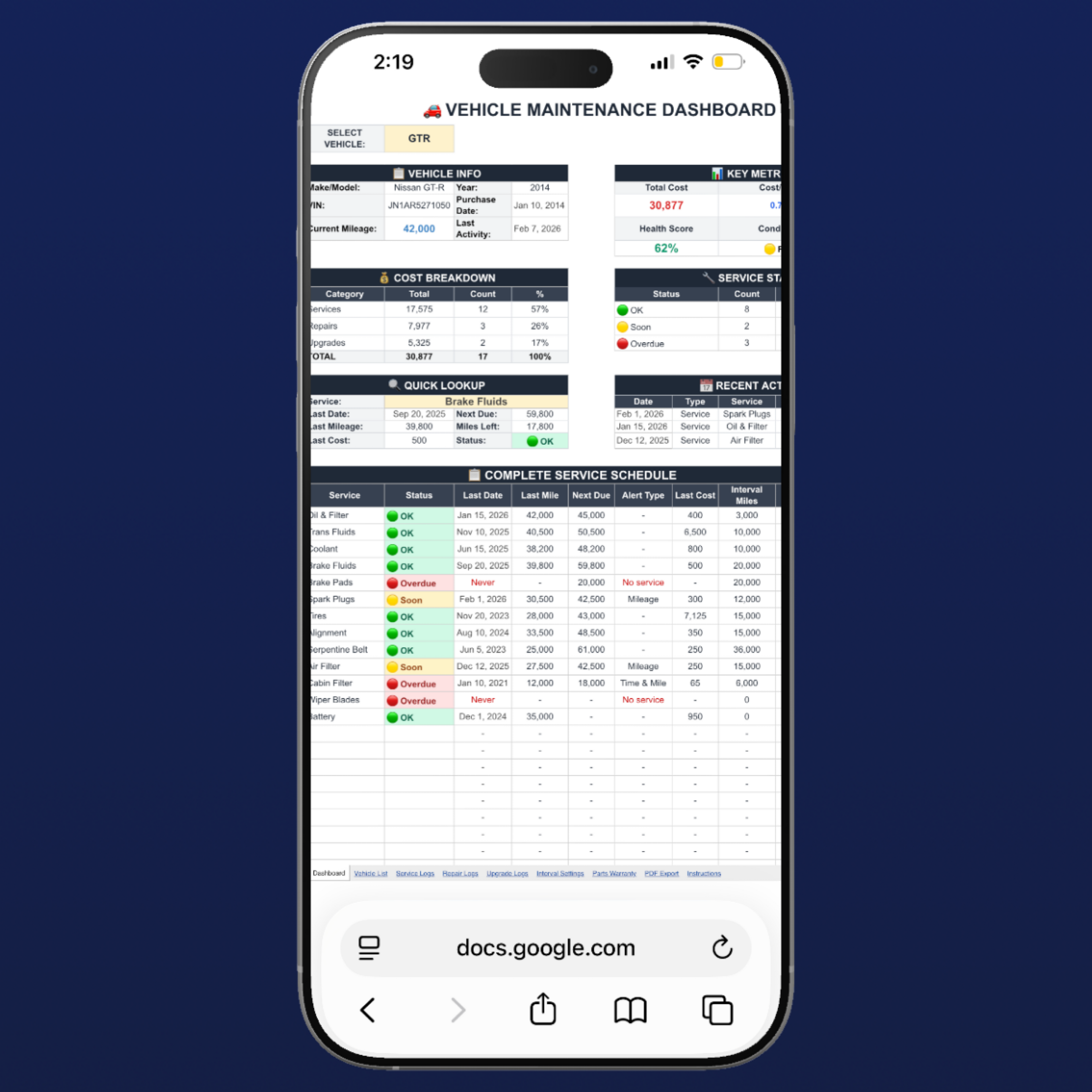 VehicleVault - Car Maintenance Tracker