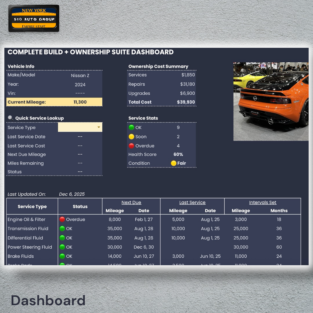 Ultimate Car Maintenance Tracker