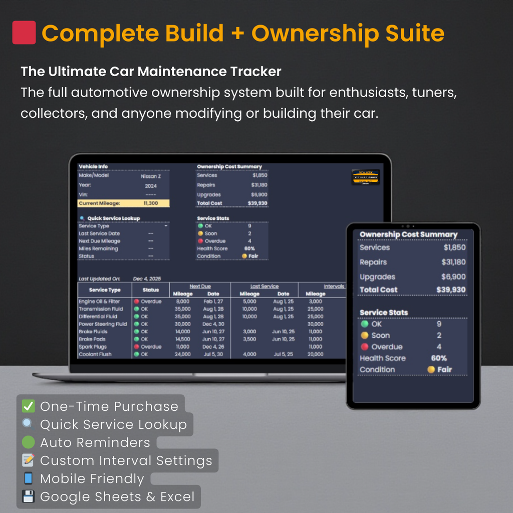 Ultimate Car Maintenance Tracker