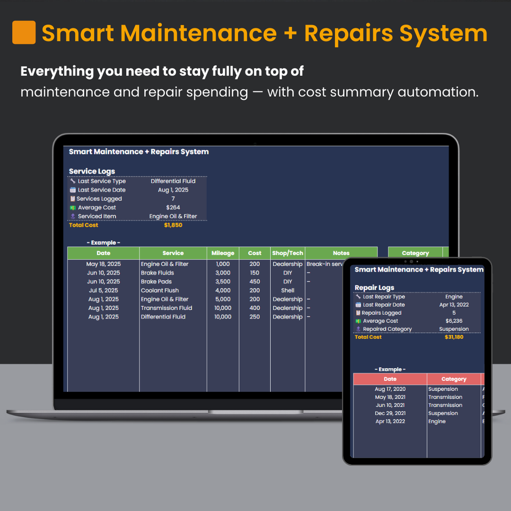 Ultimate Car Maintenance Tracker