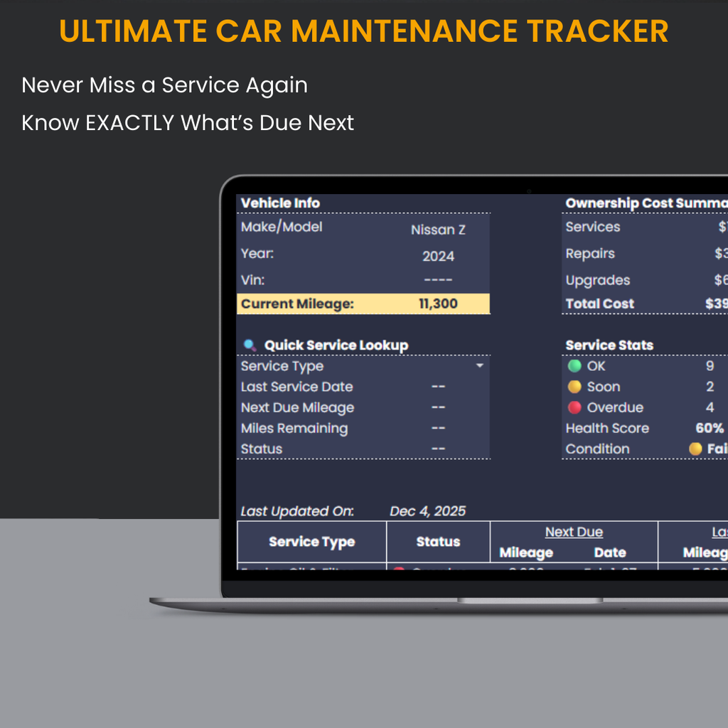 Ultimate Car Maintenance Tracker
