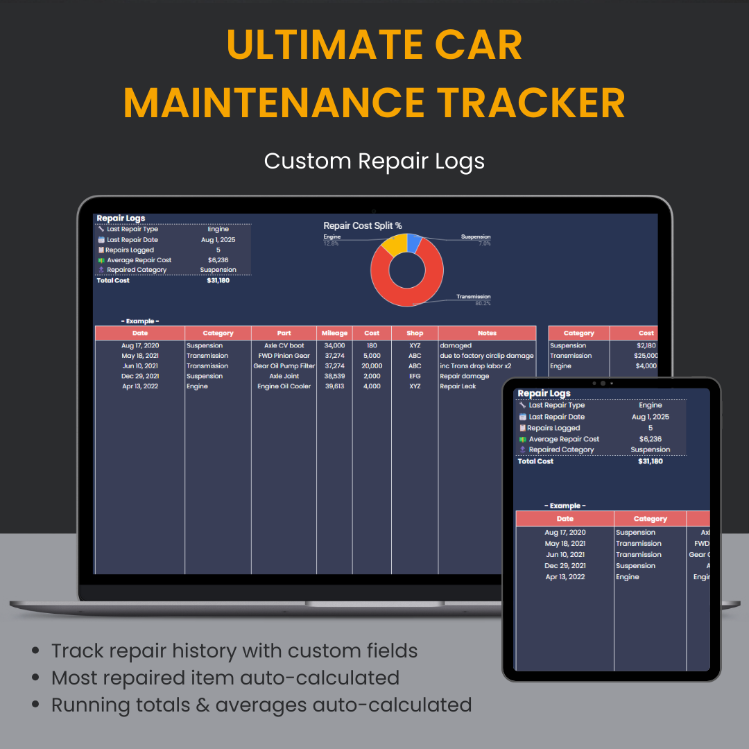 Ultimate Car Maintenance Tracker