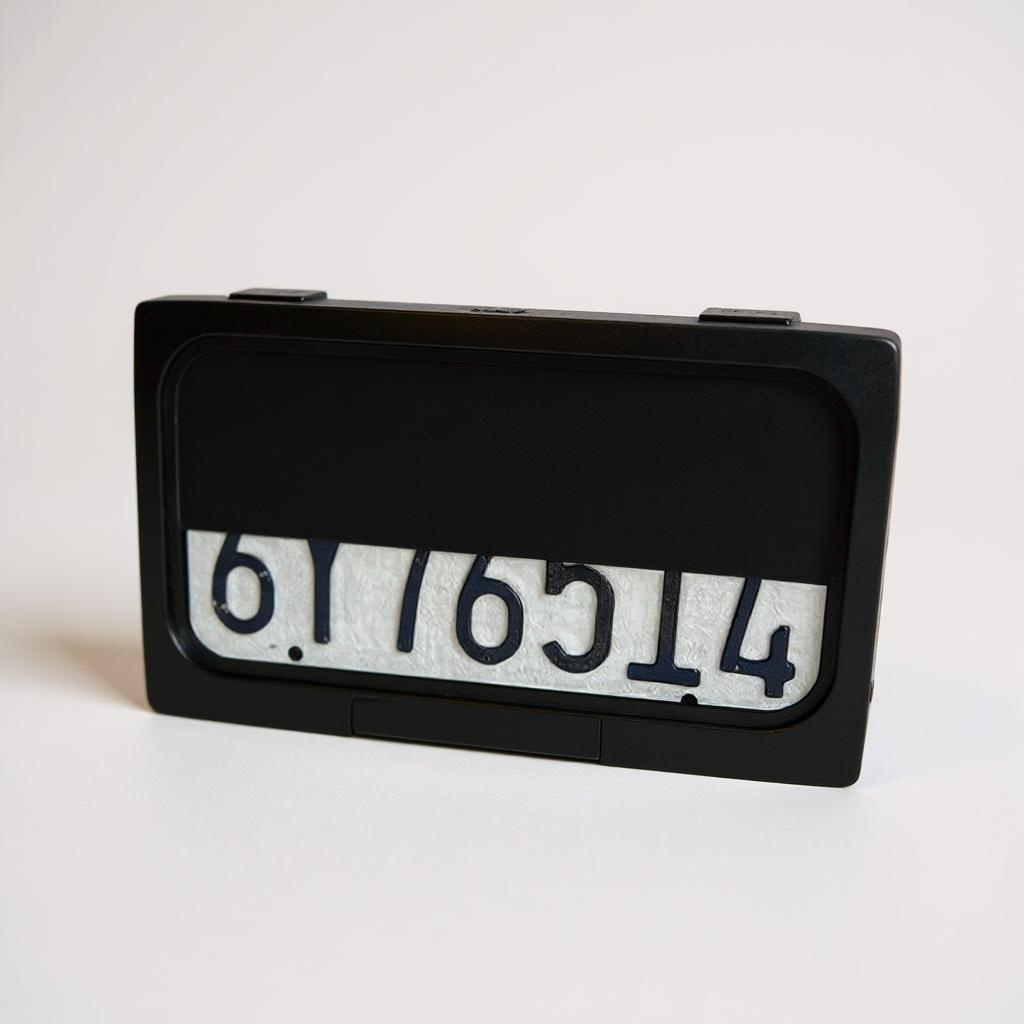 Stealth plate curtain USA style – license plate half covered