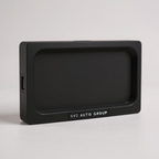 Stealth plate curtain USA style – License plate covered - side angle of frame