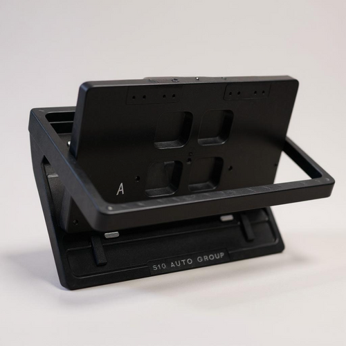 Stealth license plate flipper USA style –Rotating - side angle frame